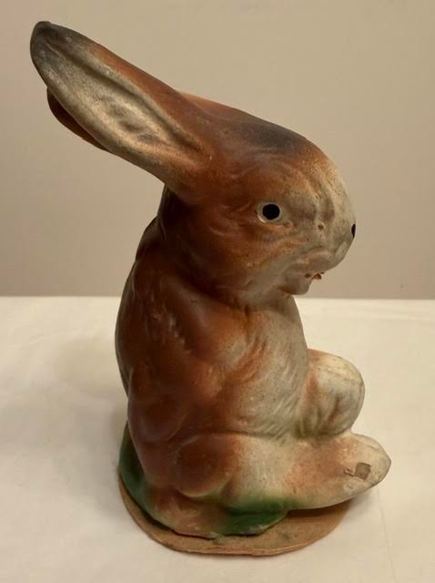 1950\'s VTG Composition Paper Mache Bunny Rabbit Figurine Western Germany Easter