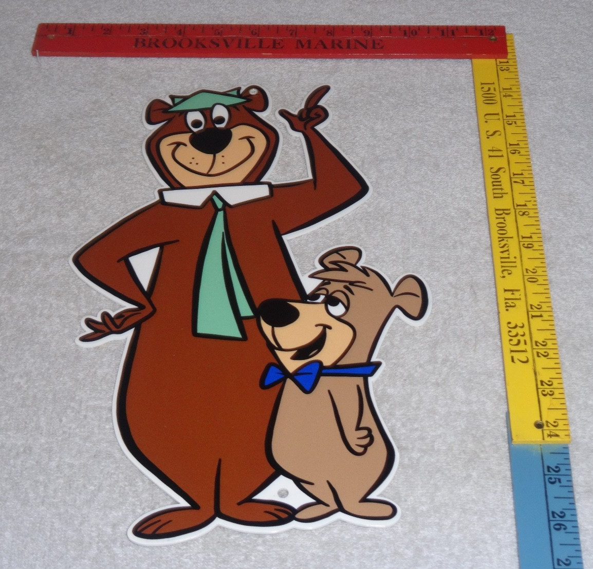 VINTAGE THE YOGI BEAR SHOW & BOO-BOO CARTOON CHARACTER METAL SIGN NATIONAL PARK VINTAGE THE YOGI BEAR SHOW & BOO-BOO CARTOON CHARACTER METAL SIGN NATIONAL PARK