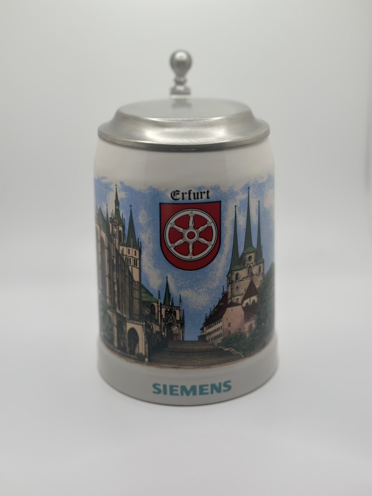 Beer Stein Mug Working Lid Siemens Dr. Merkle Atelier Erfurt Germany