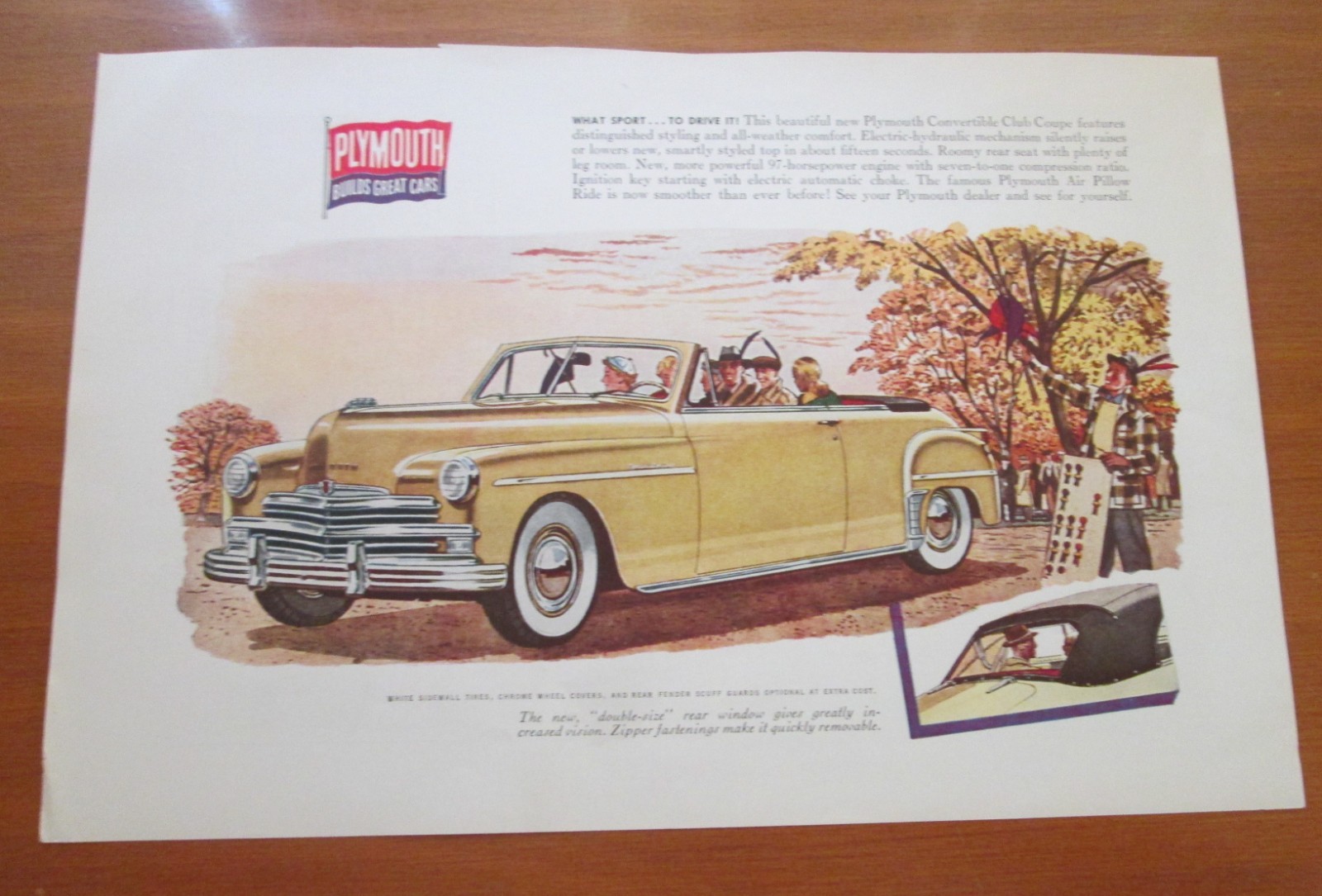 1949 PLYMOUTH  CONVERTIBLE CLUB COUPE   THE NEW, \