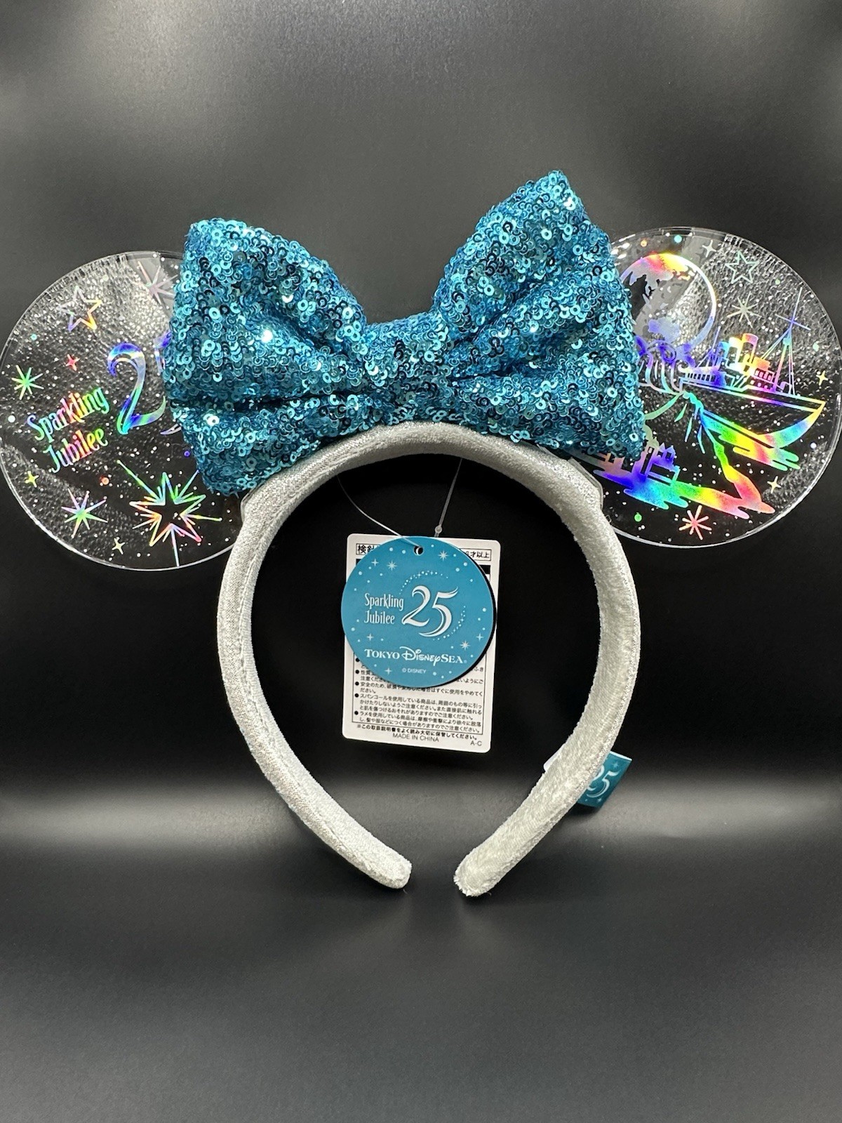 Tokyo Disney Sea 25th Anniversary Clear Sparkling Jubilee Ears Headband 2026 Tokyo Disney Sea 25th Anniversary Clear Sparkling Jubilee Ears Headband 2026