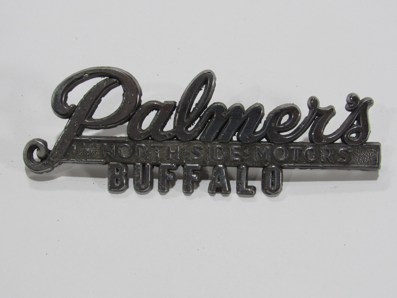 VTG Palmer's Nash-Rambler Buffalo New York Metal Dealership Badge Emblem Tag NY