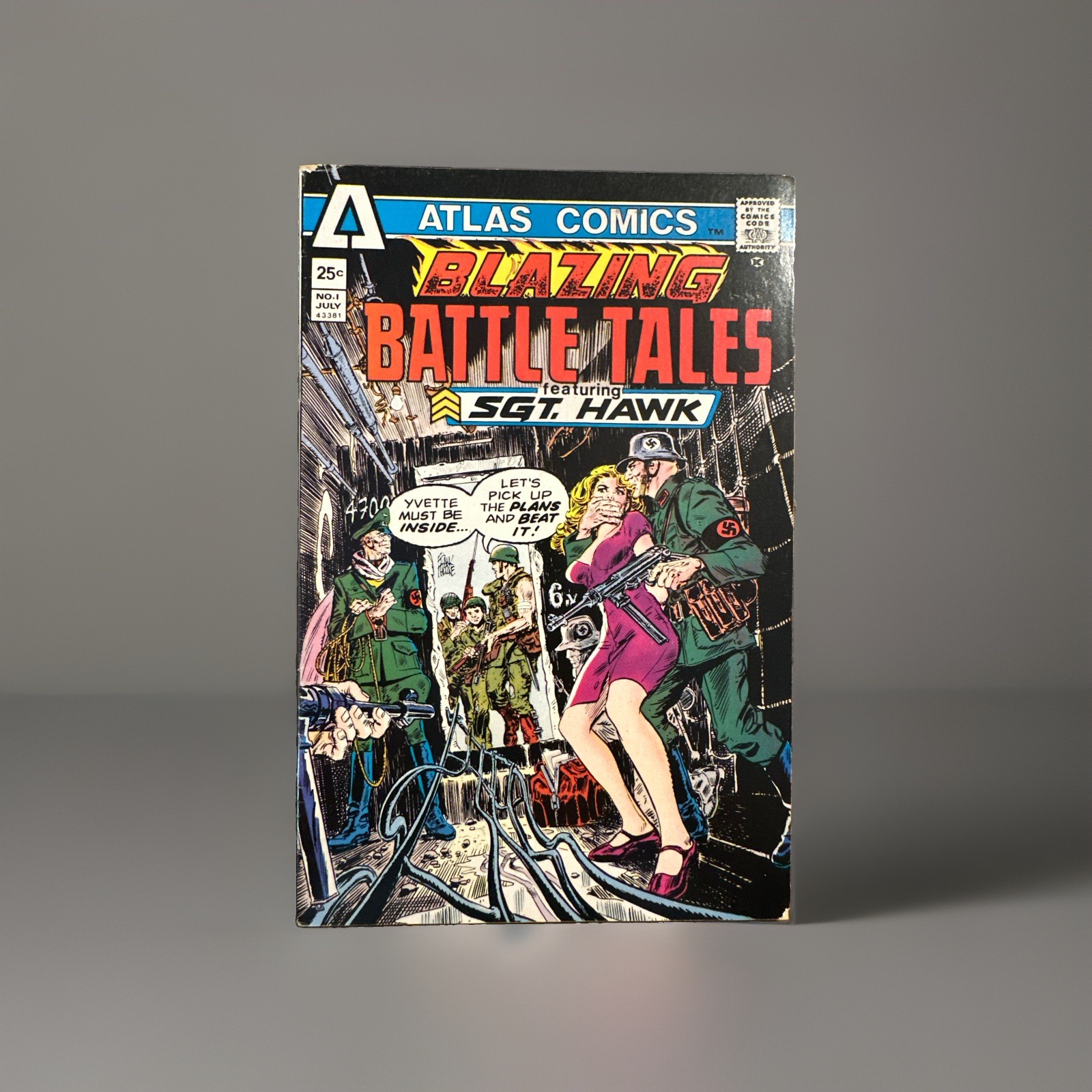 Vintage BLAZING BATTLE TALES featuring SGT HAWK #1 July 1975 Vintage BLAZING BATTLE TALES featuring SGT HAWK #1 July 1975