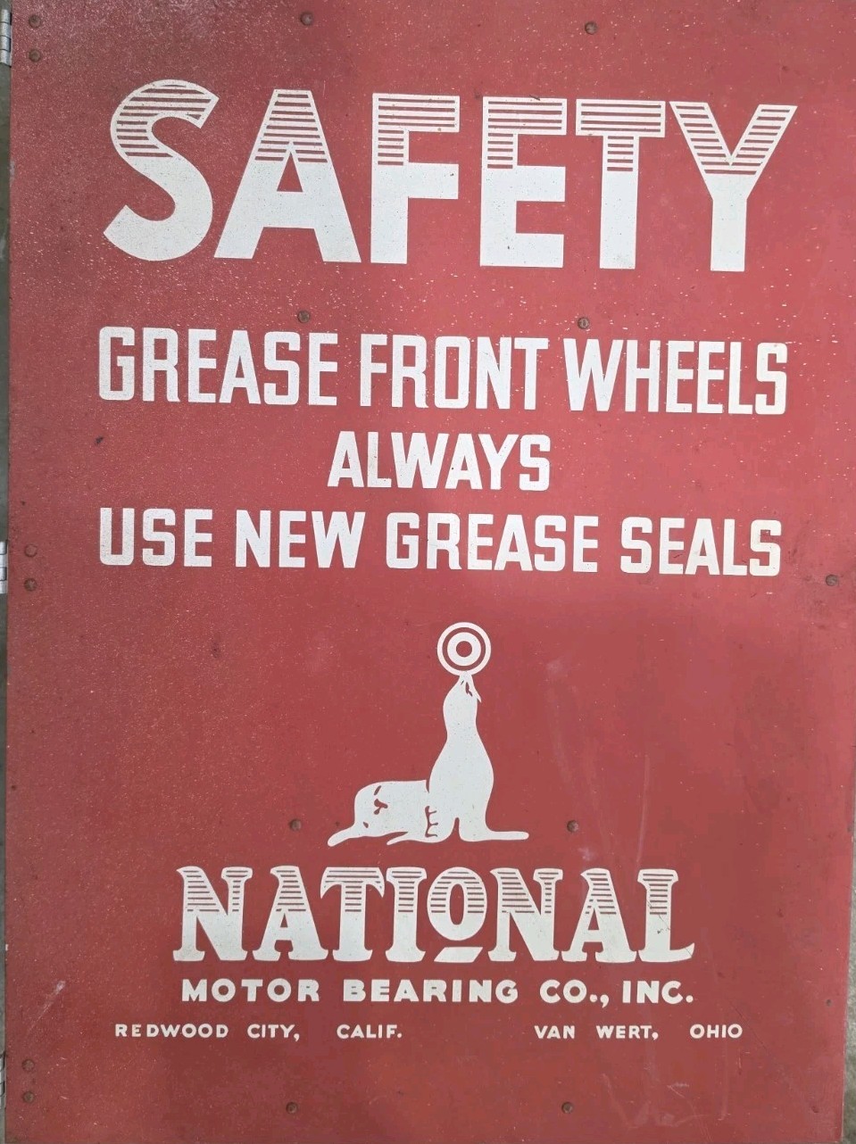 #6068 Vintage National Motor Bearing Co. Metal Parts Cabinet Van Wert Ohio. #6068 Vintage National Motor Bearing Co. Metal Parts Cabinet Van Wert Ohio.