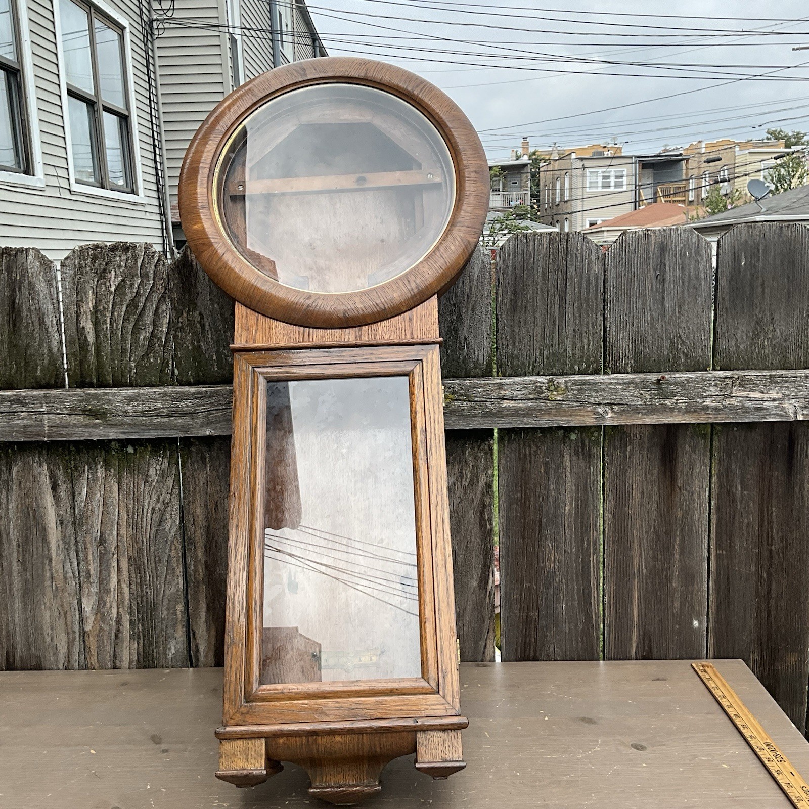 antique seth thomas no. regulator clock oak case , project case. antique seth thomas no. regulator clock oak case , project case.