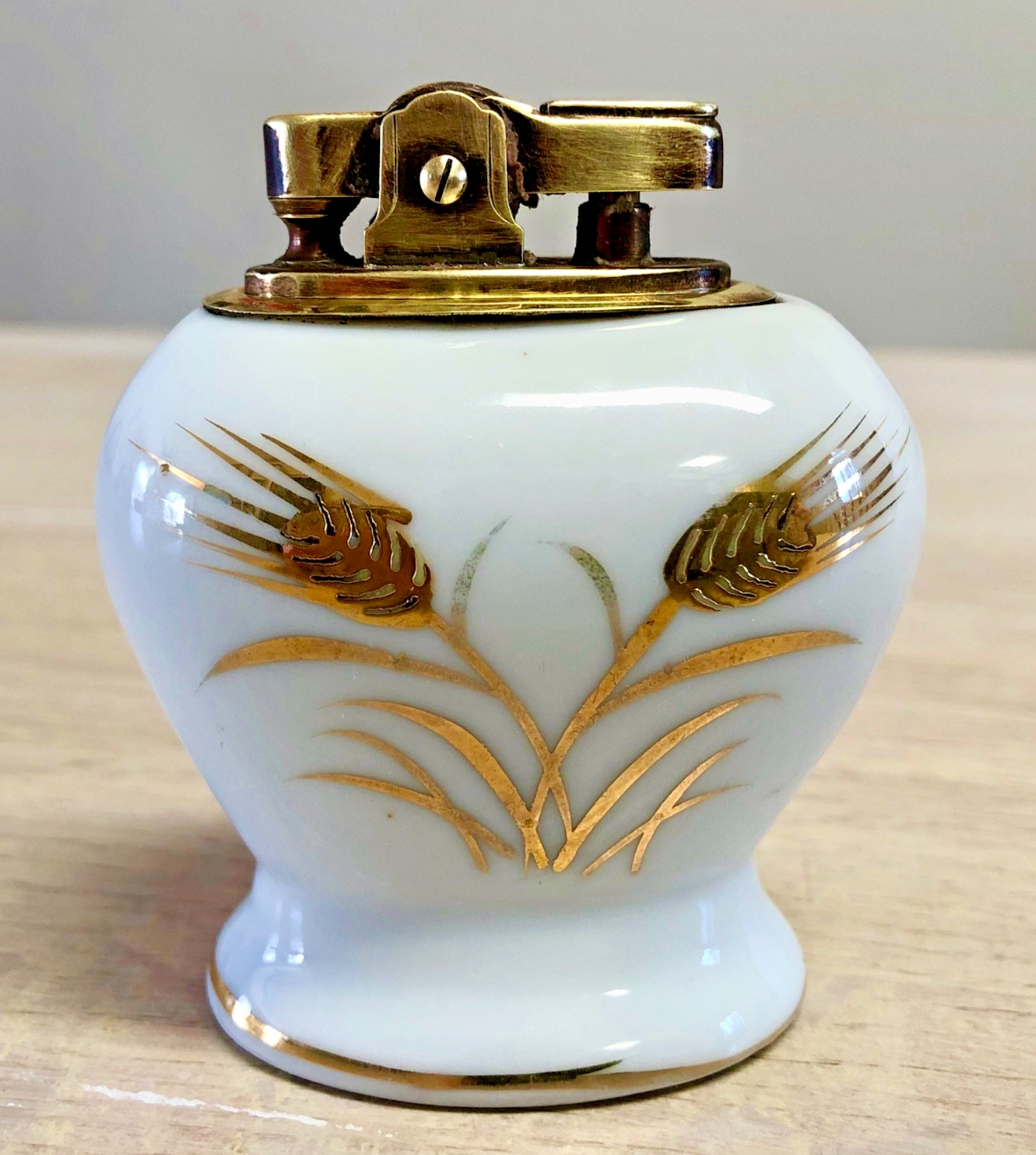 Antique Bone China Table Lighter Canadian An Enterprise Exclusive Toronto RARE