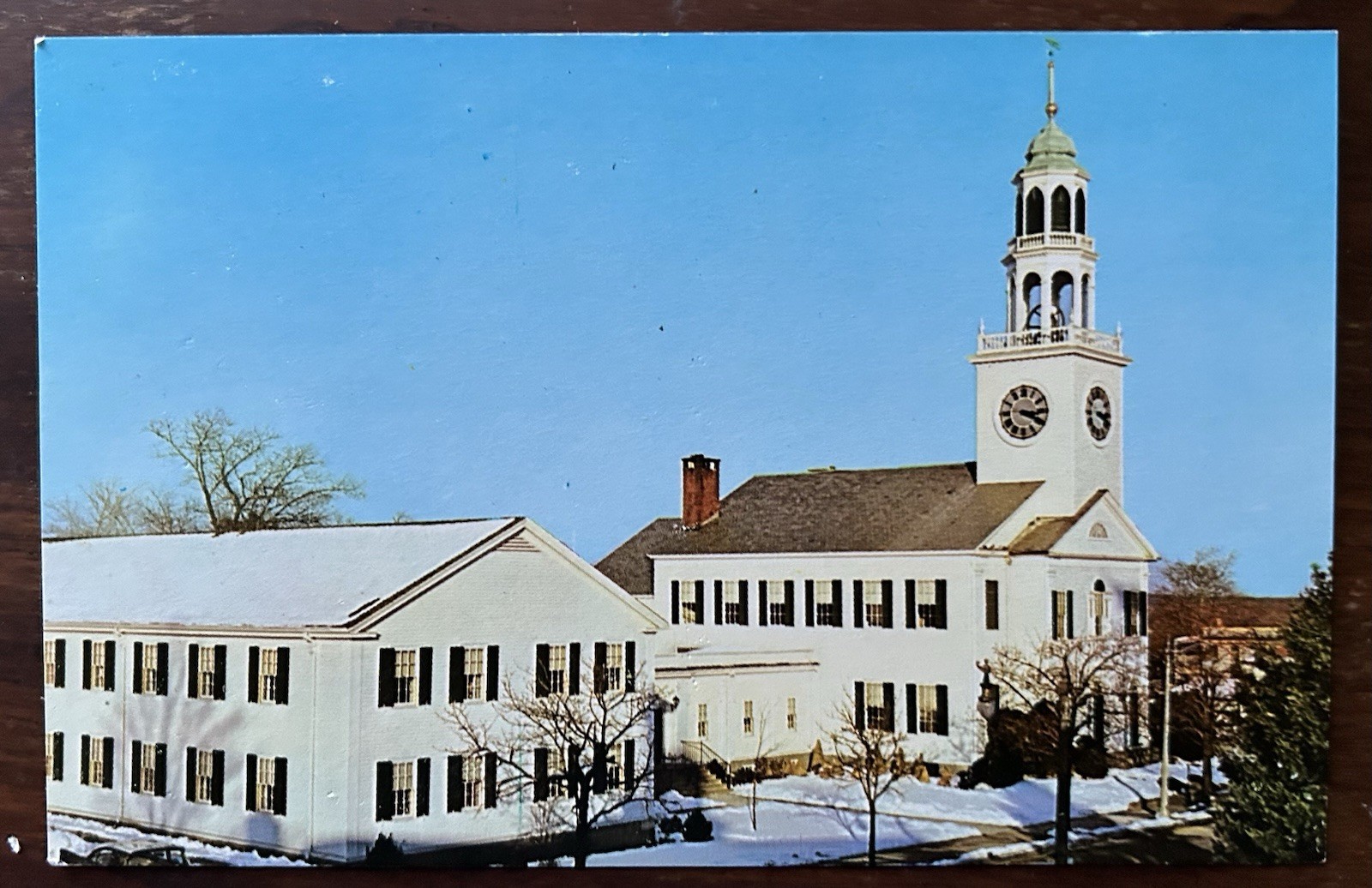 READING MA MASS~Old South Methodist Church in Snow~Unused Postcard