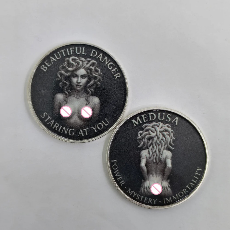 Medusa Demon Challenge Coin Demoness Collectible Commemorative Sexy 1-pc