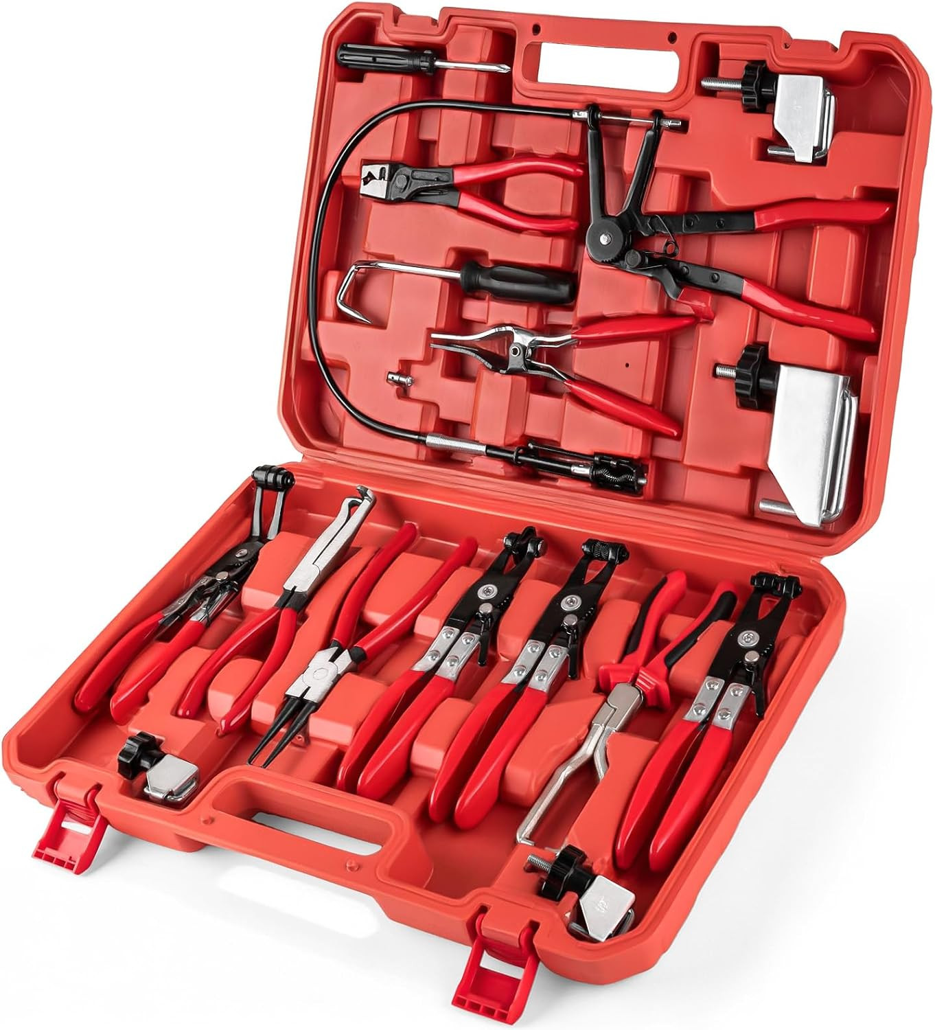 18PCS Hose Clamp Pliers, Hose Clamp Removal Tool Kit with Long Reach & Flexible 18PCS Hose Clamp Pliers, Hose Clamp Removal Tool Kit with Long Reach & Flexible