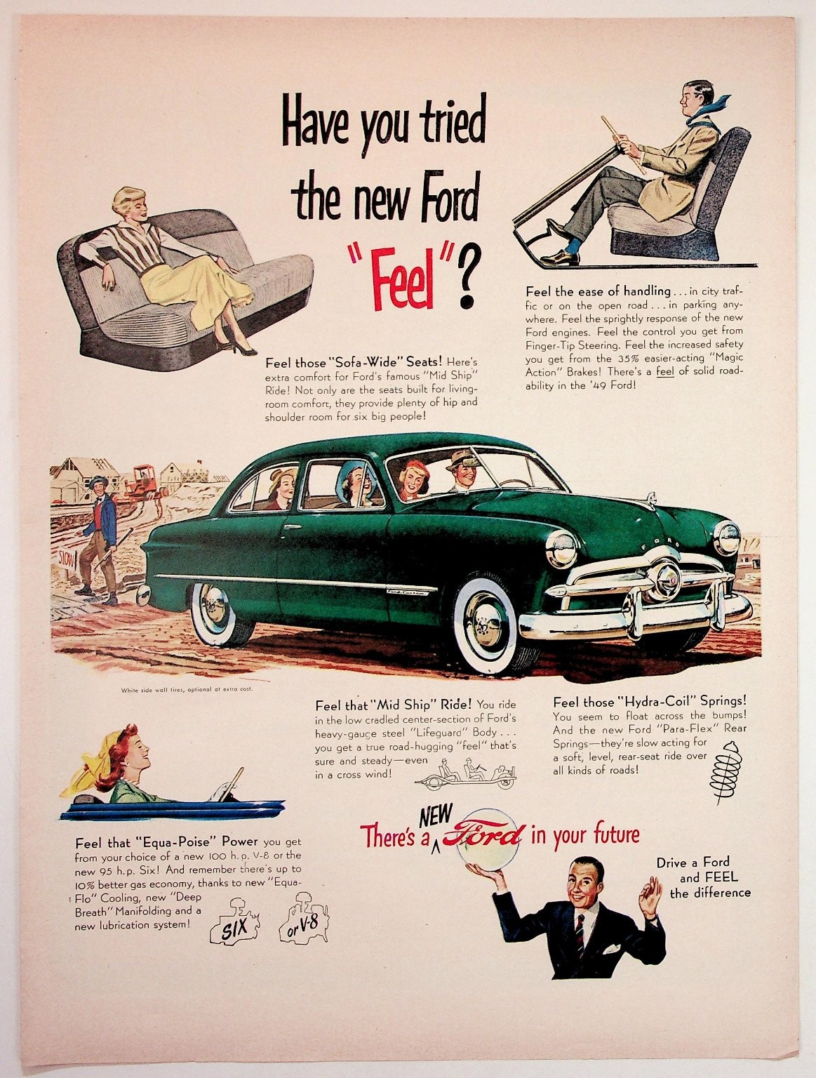 Vintage Original 1949 Ford Sedan Car Magazine Ad Vintage Original 1949 Ford Sedan Car Magazine Ad