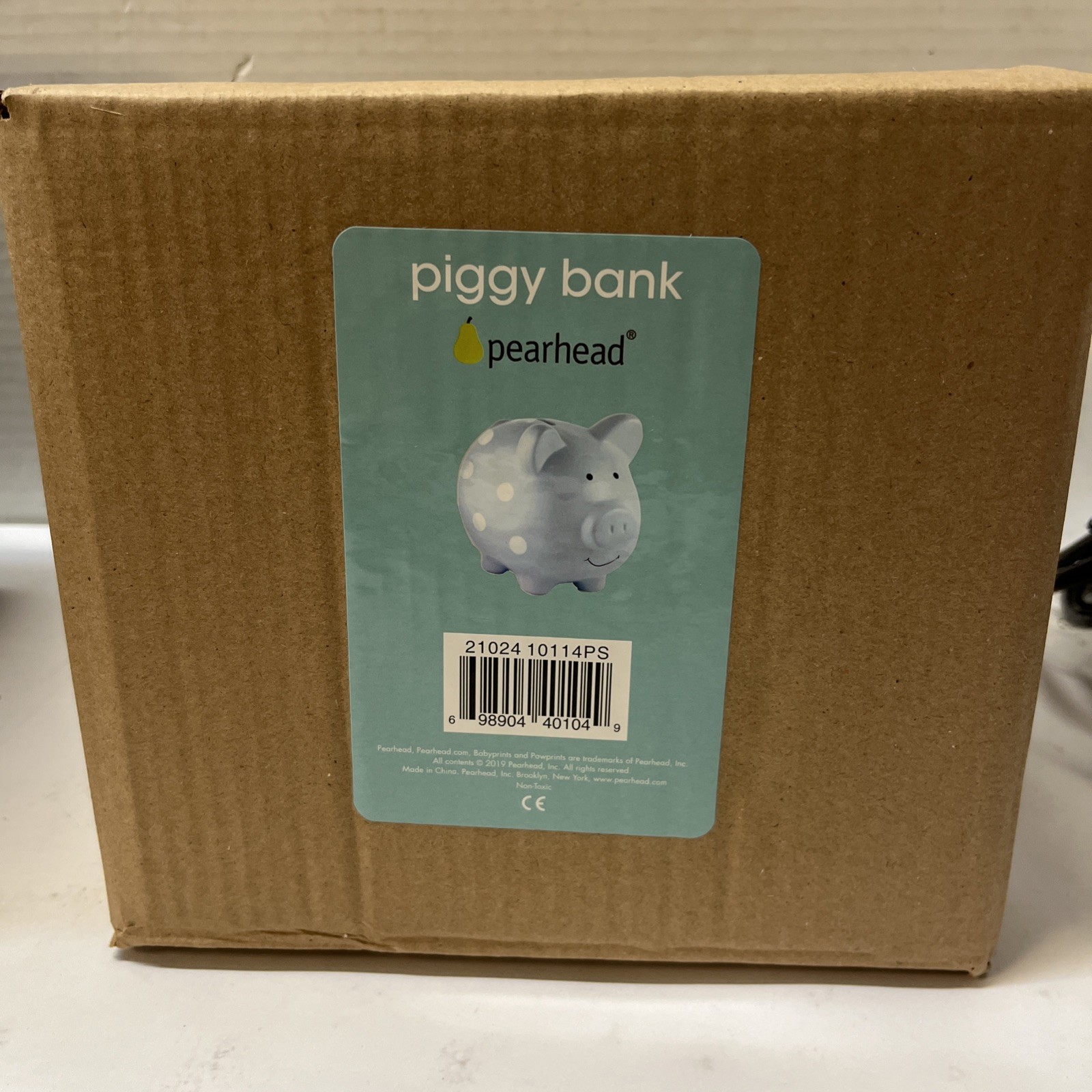 Pearhead Ceramic Piggy Bank, Ideal for Boys and Girls, Kids Money and C...