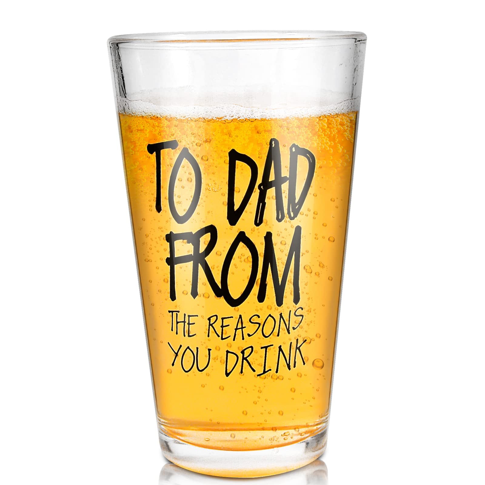 Ulrhpc Fathers Day Dad Gifts From Daughter Son Wife - 16 Oz Funny Beer Glass Ulrhpc Fathers Day Dad Gifts From Daughter Son Wife - 16 Oz Funny Beer Glass