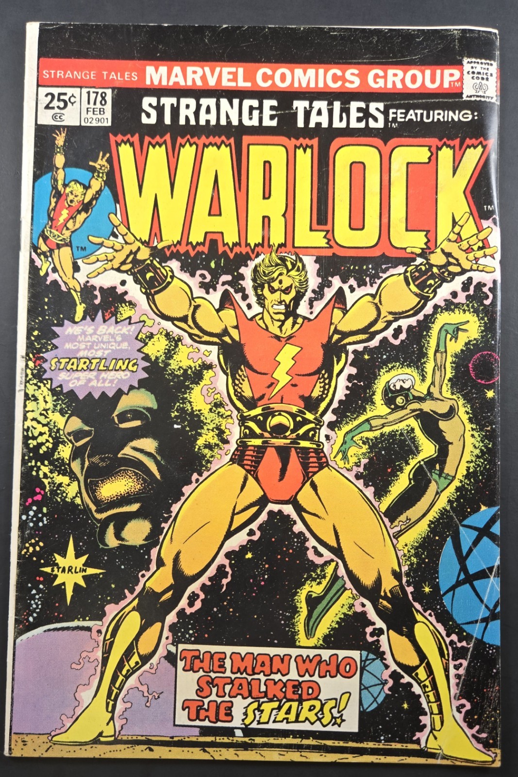 Strange Tales #178 featuring Warlock Marvel 1975 VF -
