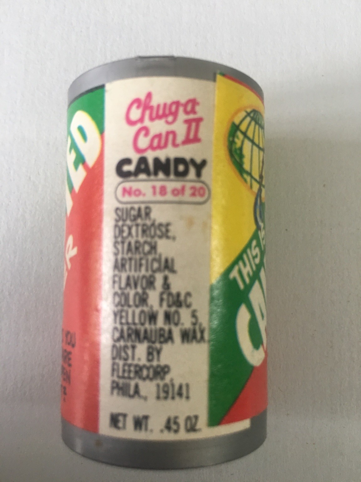 Fleer Chuga Can II Candy No. 18 of 20 Original Packaging Phila Fleer Chuga Can II Candy No. 18 of 20 Original Packaging Phila