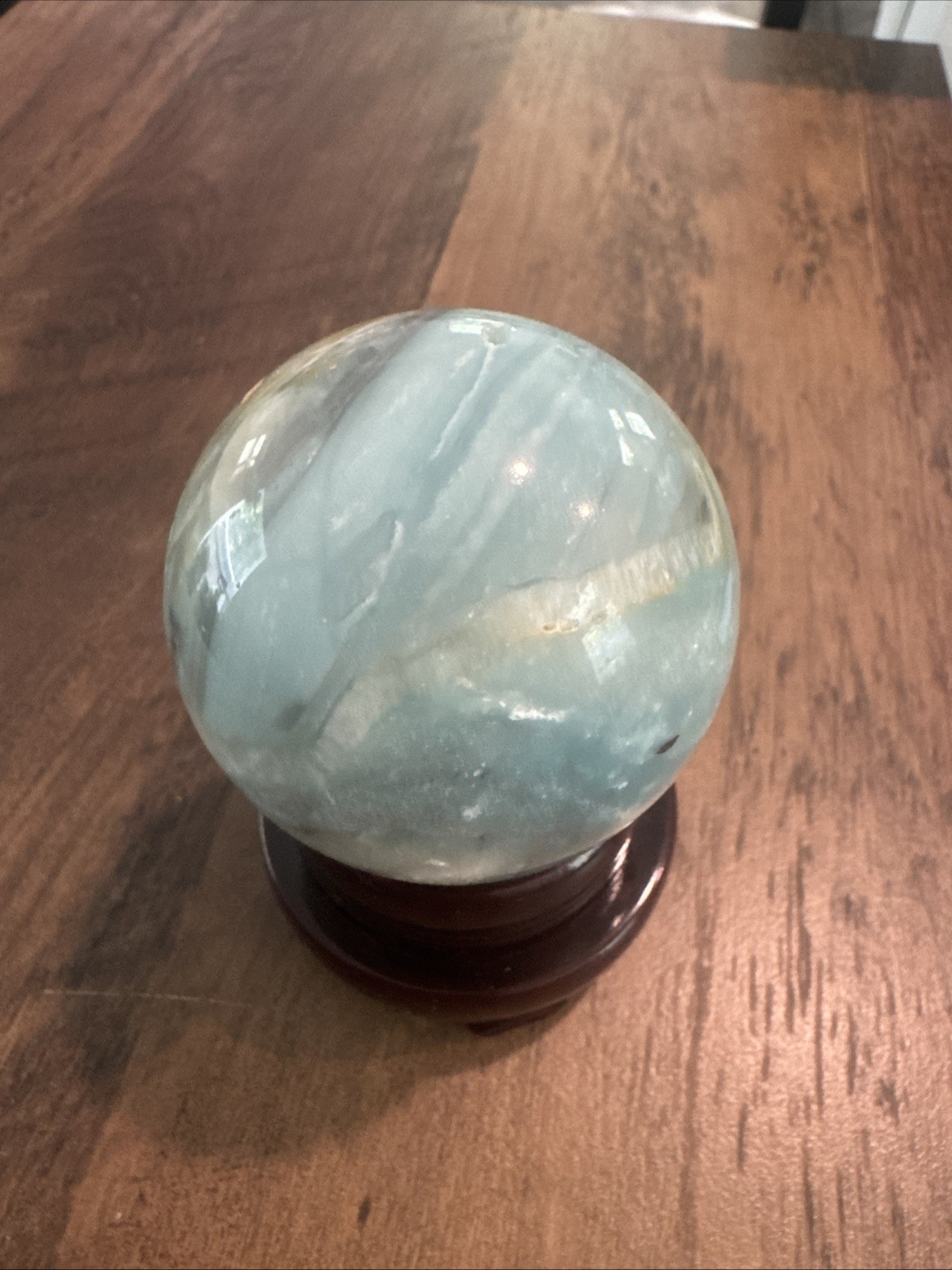 Carribean Calcite Crystal Sphere 284 Grams 2.3” Carribean Calcite Crystal Sphere 284 Grams 2.3”