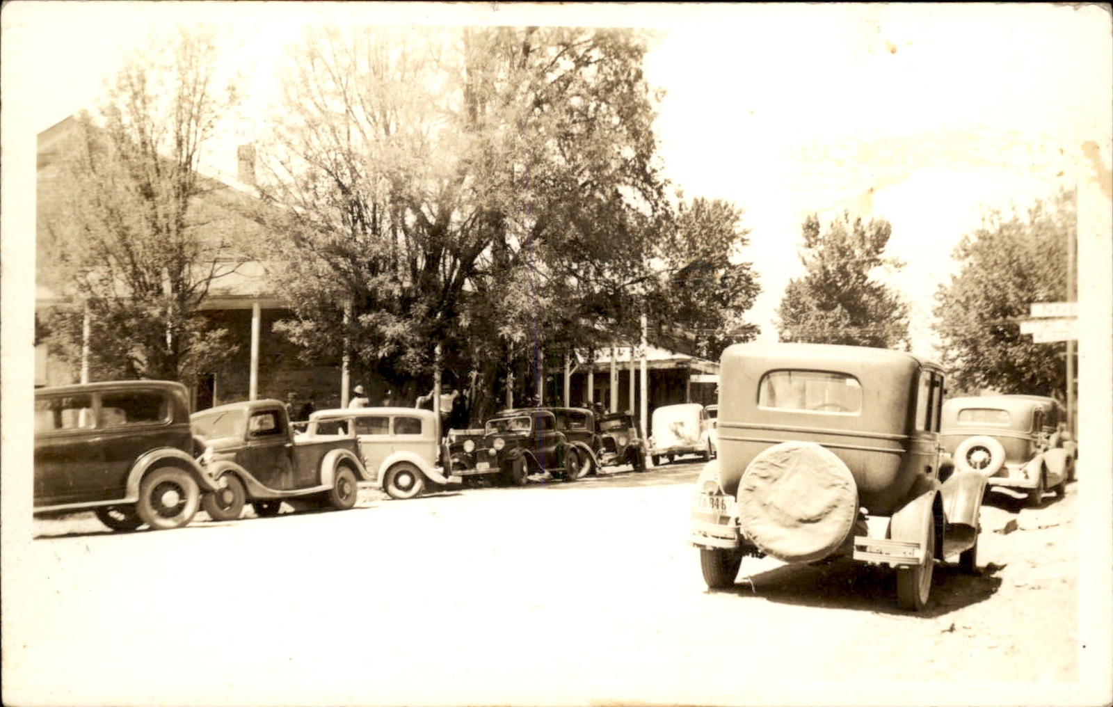 Idaho City ID Street with parked cars c1930s-40s Real Photo Vintage Postcard bhn