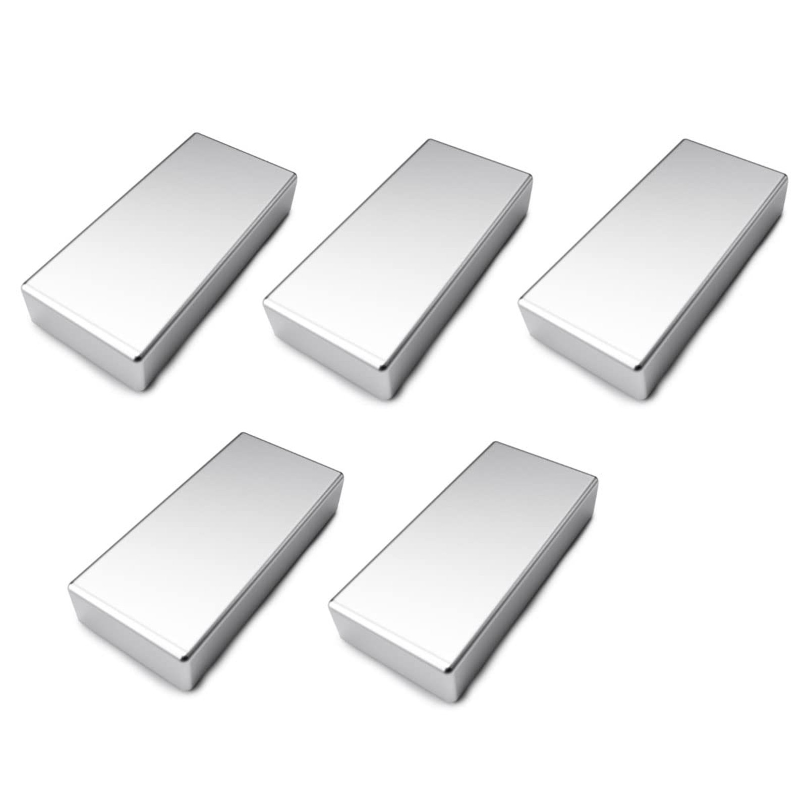 5 Pcs N52 Neodymium Bar Magnets Rectangular Rare Earth Magnetic Strip 50x25x10mm