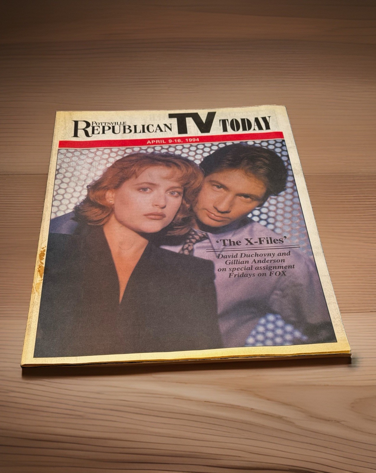 Pottsville Republican TV Today Guide April 9-16 1994 The X-Files Vintage