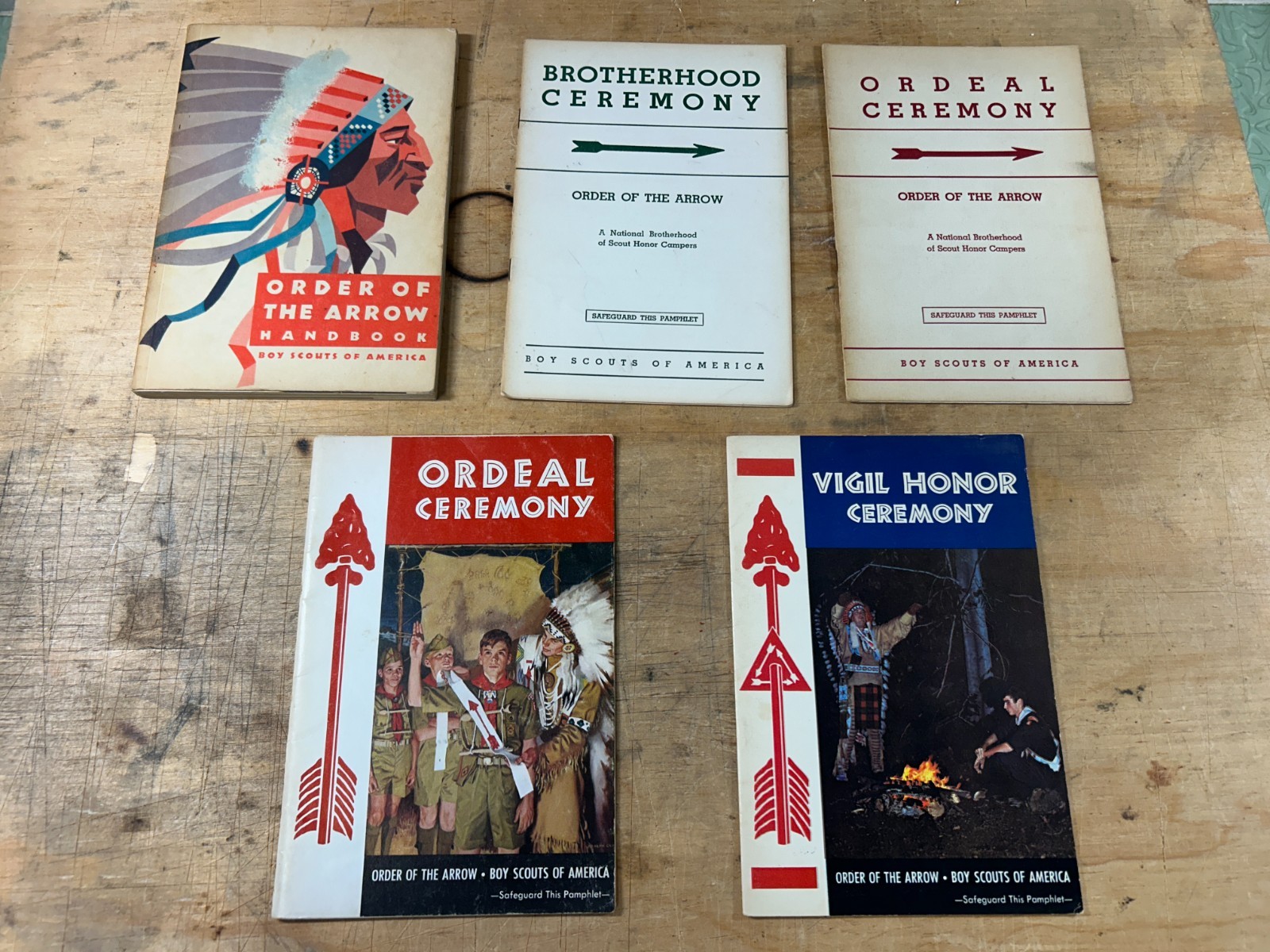 BSA Order of the Arrow Handbooks Vigil, Brotherhood, Ordeal Ceremony Booklets BSA Order of the Arrow Handbooks Vigil, Brotherhood, Ordeal Ceremony Booklets
