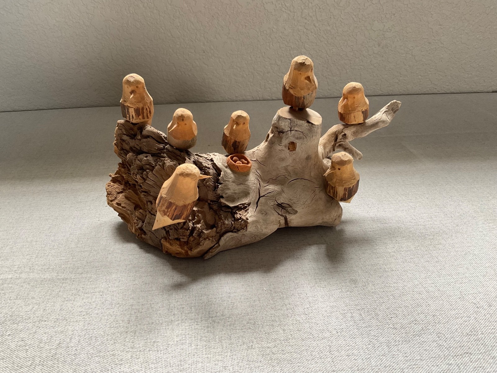 Vintage BEN ORTEGA WOOD SCULPTURE SHORE BIRDS FOLK ARTIST SANTA FE NEW MEXICO