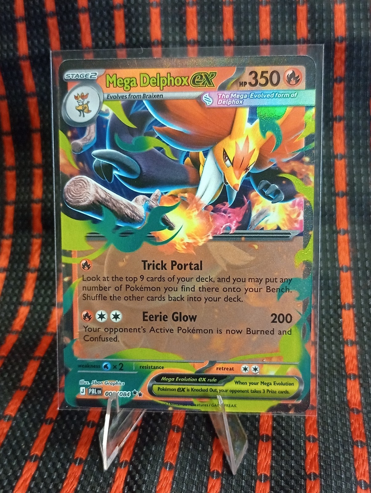 Mega Delphox EX 008/084 Double Rare Pokemon Pitch Black💥💥 PACK FRESH 💥💥