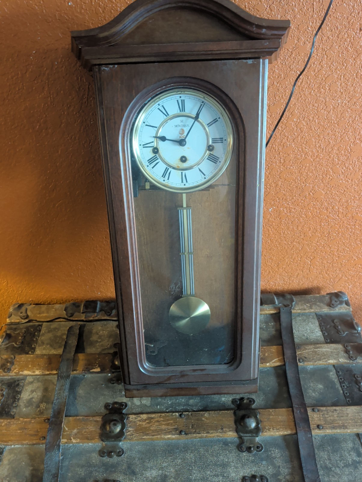 Vintage Montreux Wall Clock Westminster Chime Working Vintage Montreux Wall Clock Westminster Chime Working