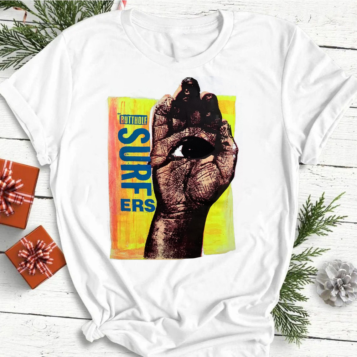 New Butthole Surfers HAND V4 White  T-SHIRTS All size