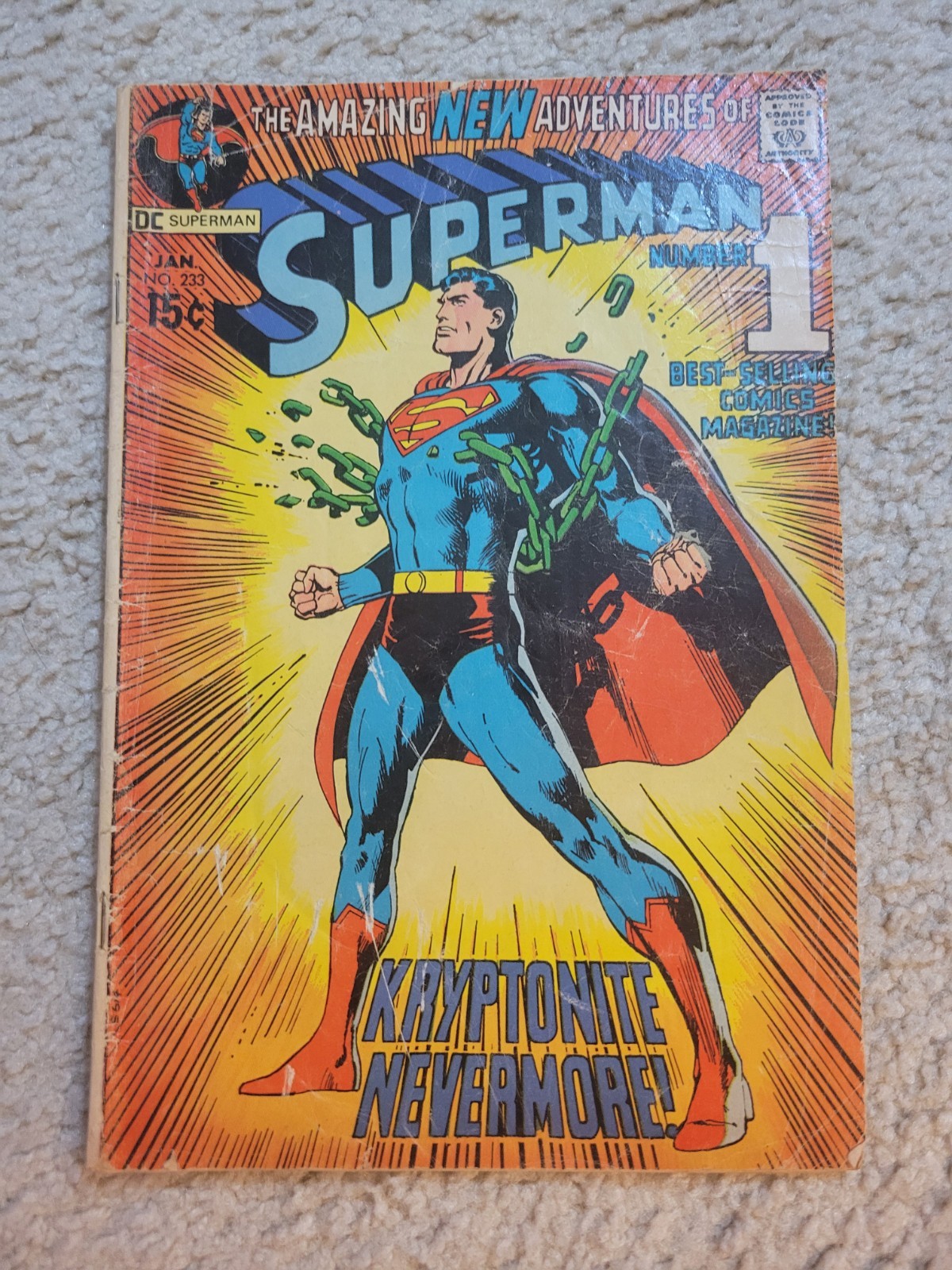 Superman #233 (DC Comics January 1971) Iconic Cover By Neal Adams