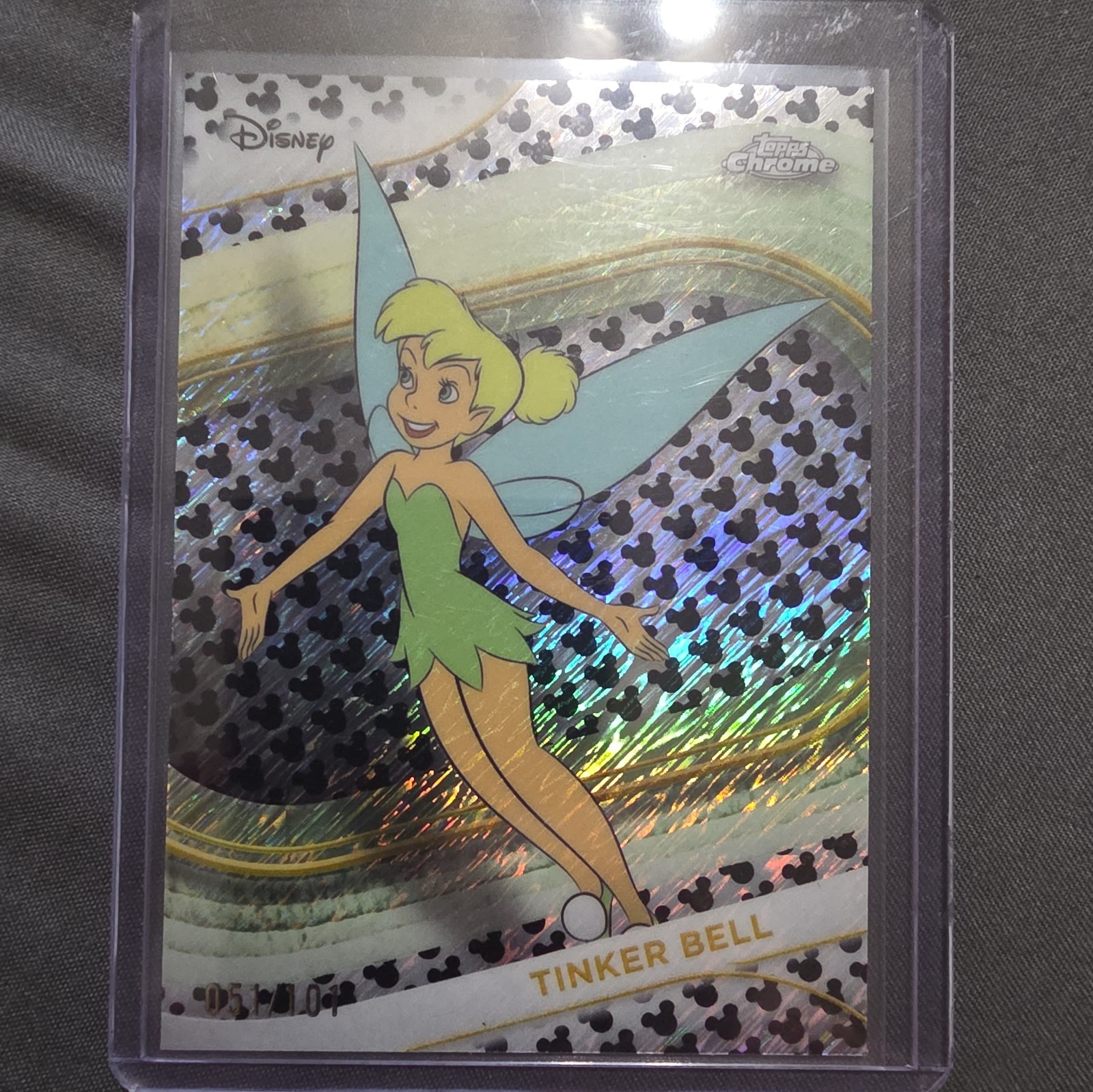 2025 Topps Chrome Disney Tinker Bell Mickey Mouse Silhouette Refractor /101 2025 Topps Chrome Disney Tinker Bell Mickey Mouse Silhouette Refractor /101