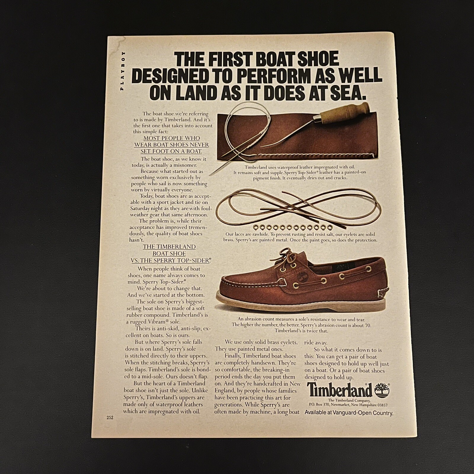1981 Timberland Boat Shoes Print Ad Original Perform On Land As It Does At Sea 1981 Timberland Boat Shoes Print Ad Original Perform On Land As It Does At Sea