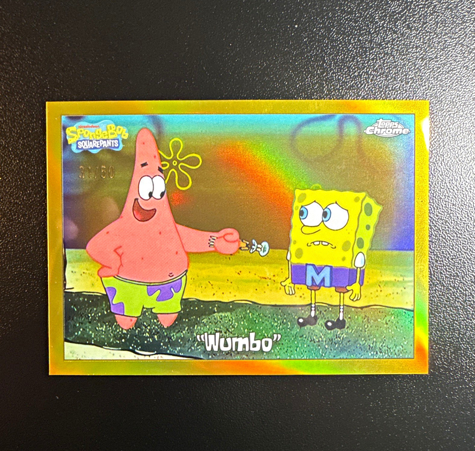 2025 Topps Chrome SpongeBob SquarePants Wumbo #66 Serial Numbered /50 TRUE GOLD 2025 Topps Chrome SpongeBob SquarePants Wumbo #66 Serial Numbered /50 TRUE GOLD