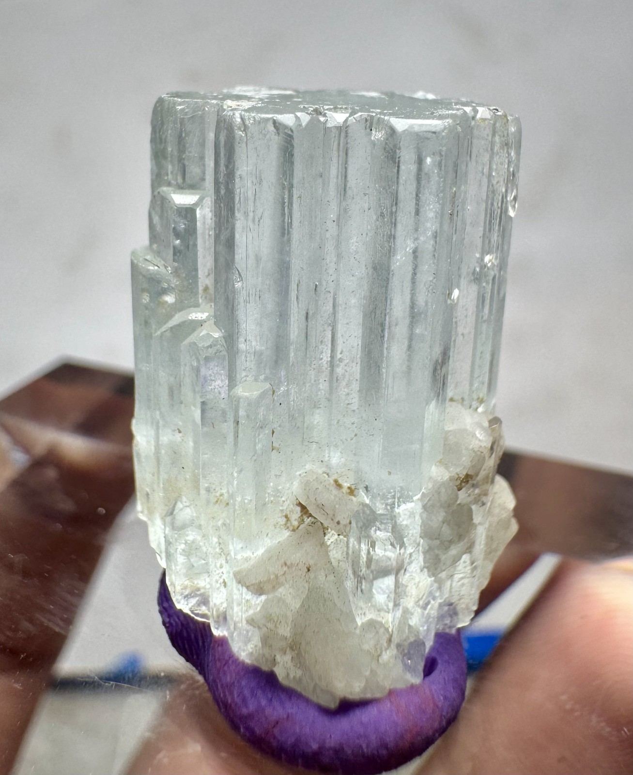 38 CT, Top Quality Natural Blue Aquamarine Crystals Cluster ,PAK