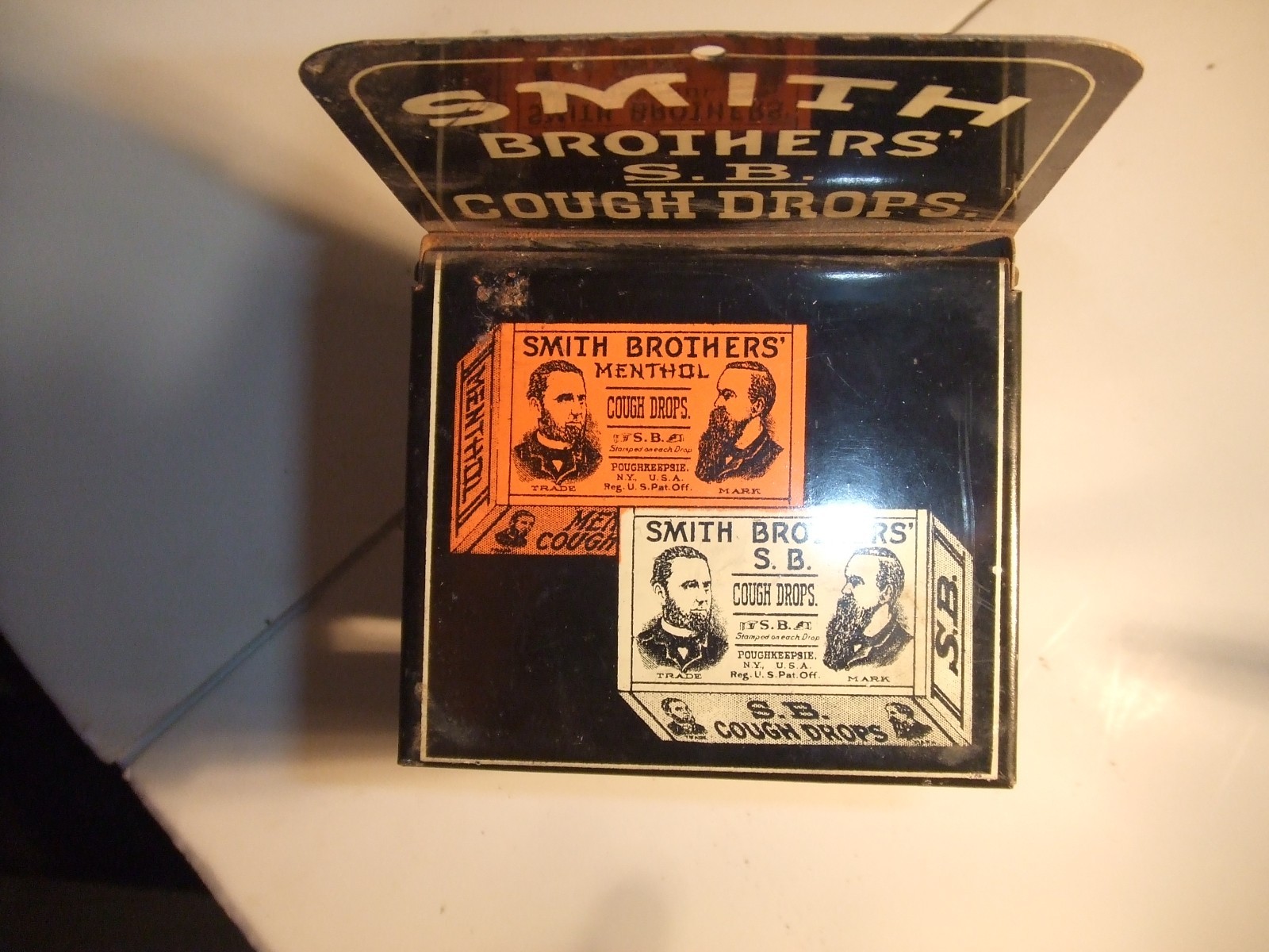 Vintage Smith Brothers' Cough Drops Display Vintage Smith Brothers' Cough Drops Display