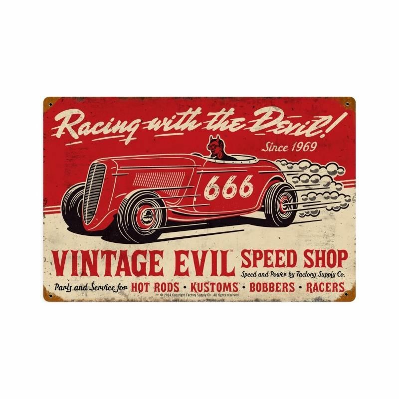 VINTAGE EVIL SPEED SHOP DEVIL CAR RACING 18\ VINTAGE EVIL SPEED SHOP DEVIL CAR RACING 18\