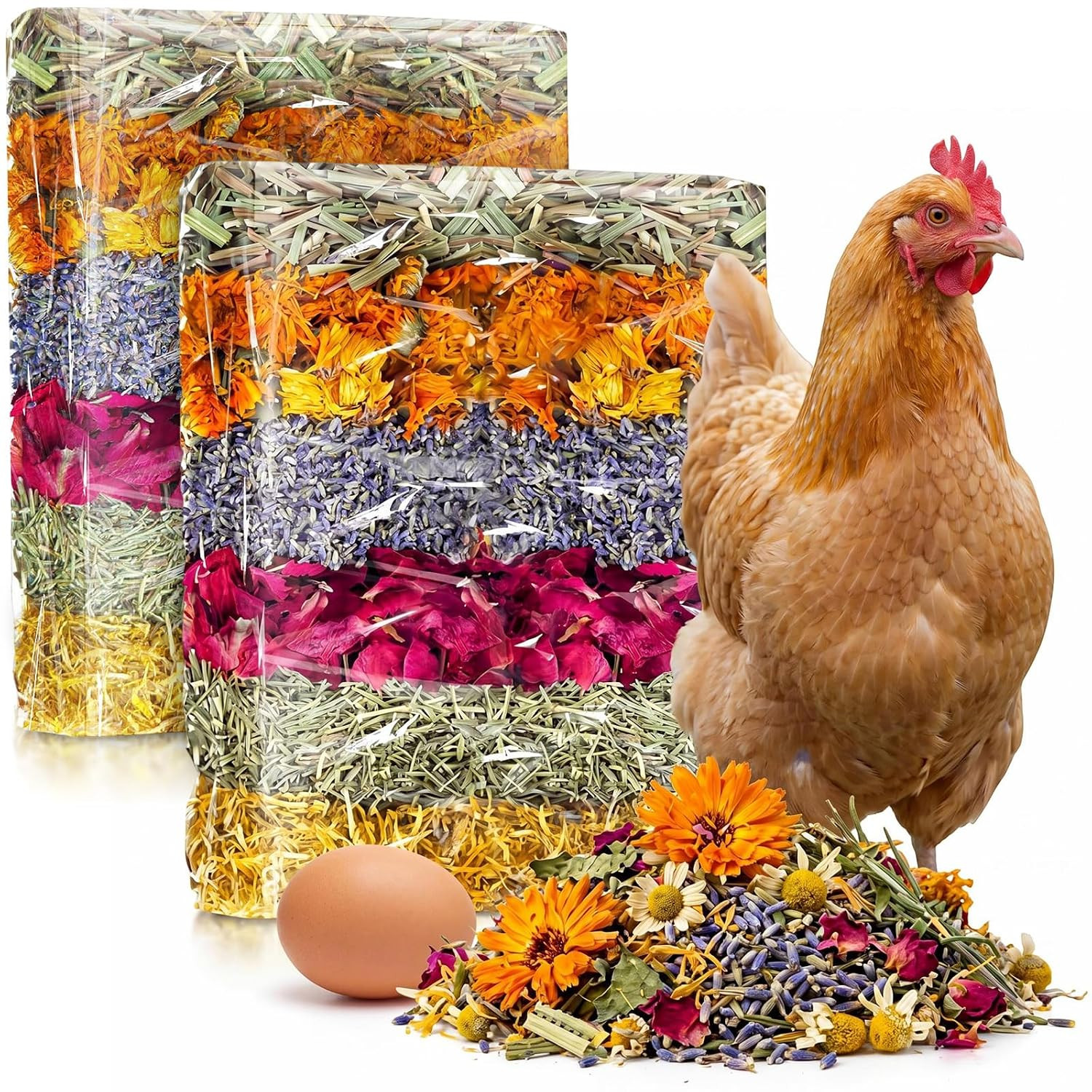 2 Pack 21 Oz Chicken Nesting Herbs, Natural Dried Herbs for Chicken Coops 2 Pack 21 Oz Chicken Nesting Herbs, Natural Dried Herbs for Chicken Coops