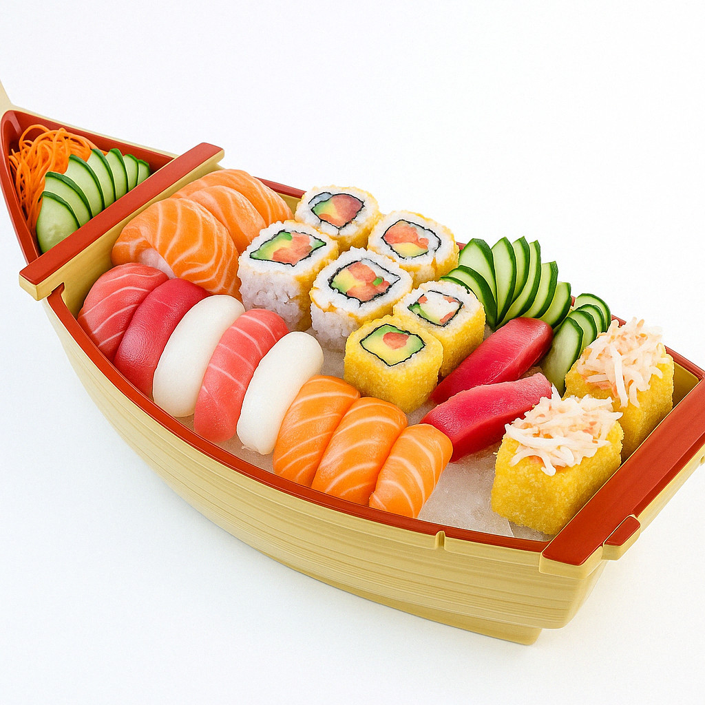 Japanese Yellow Sushi Boat S-4120 Made in Japan US stock
