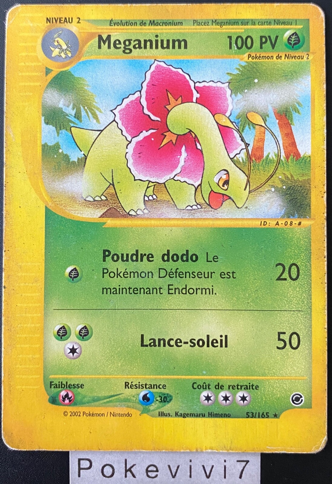 Pokemon Card MEGANIUM 53/165 Rare EXPEDITION Wizards FR