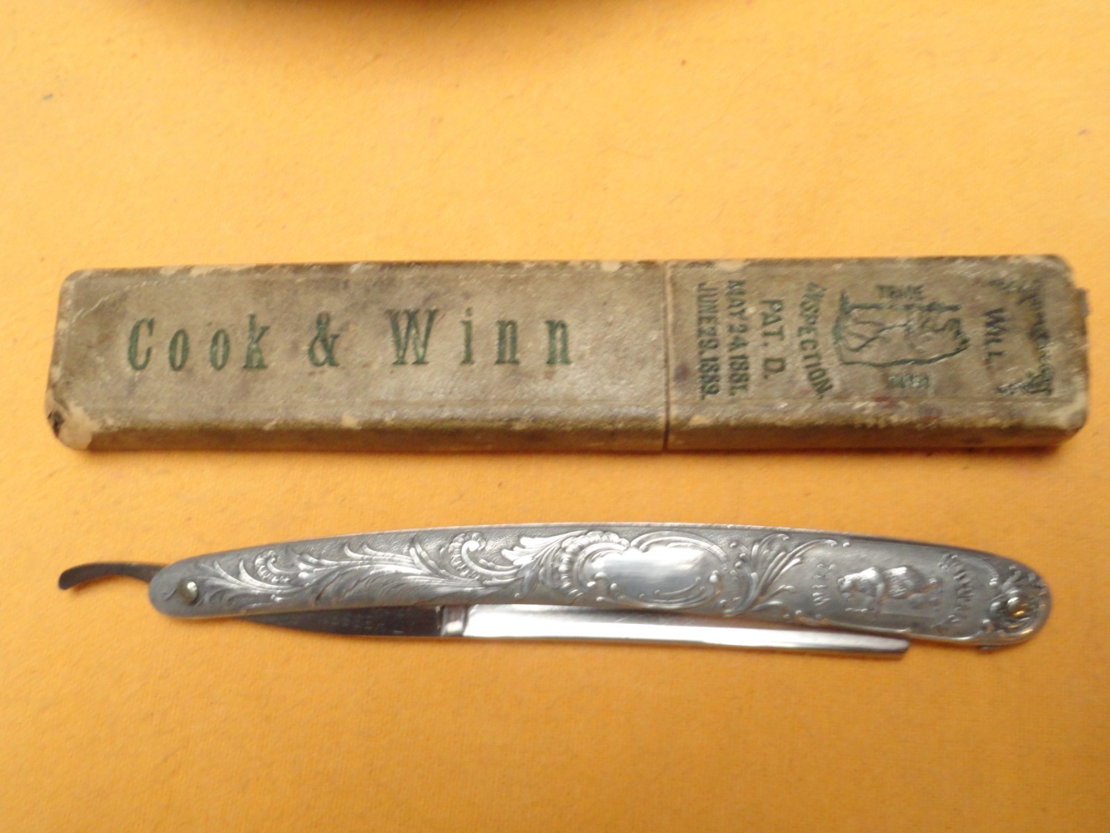 rare early aluminum T. Hessen-Bruch & Co. straight razor will bear inspection