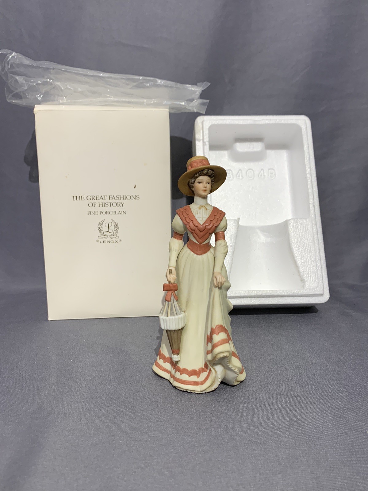 Vintage Lenox 6” Figurine Sarah Edwardian Great Fashions Of History New With Box