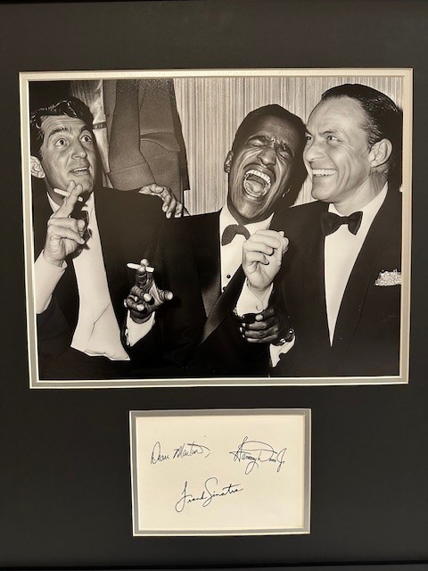 The Rat Pack: Frank, Dean & Sammy - Photo with Signature Block The Rat Pack: Frank, Dean & Sammy - Photo with Signature Block