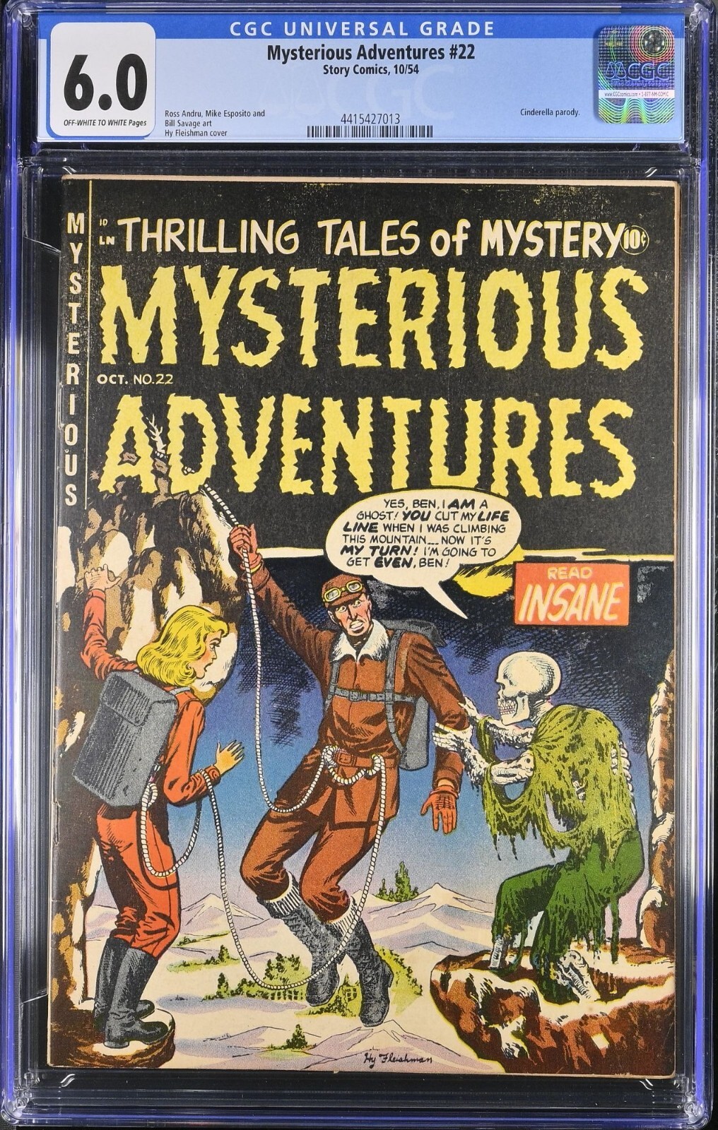 Mysterious Adventures #22 (1954) CGC 6.0 Off- White to White Pages