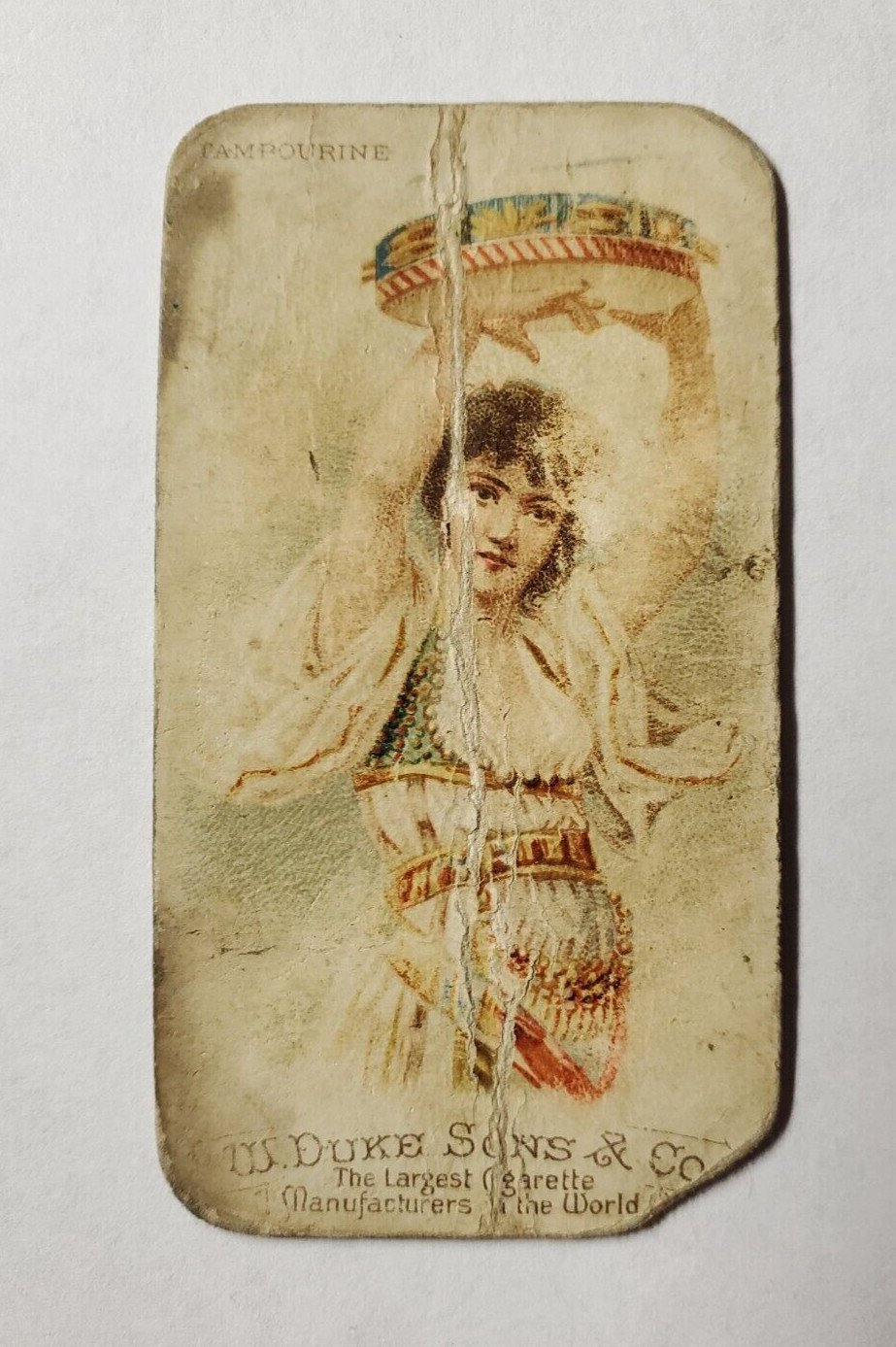 1888 N82 Duke's Cigarettes Musical Instruments - Tambourine