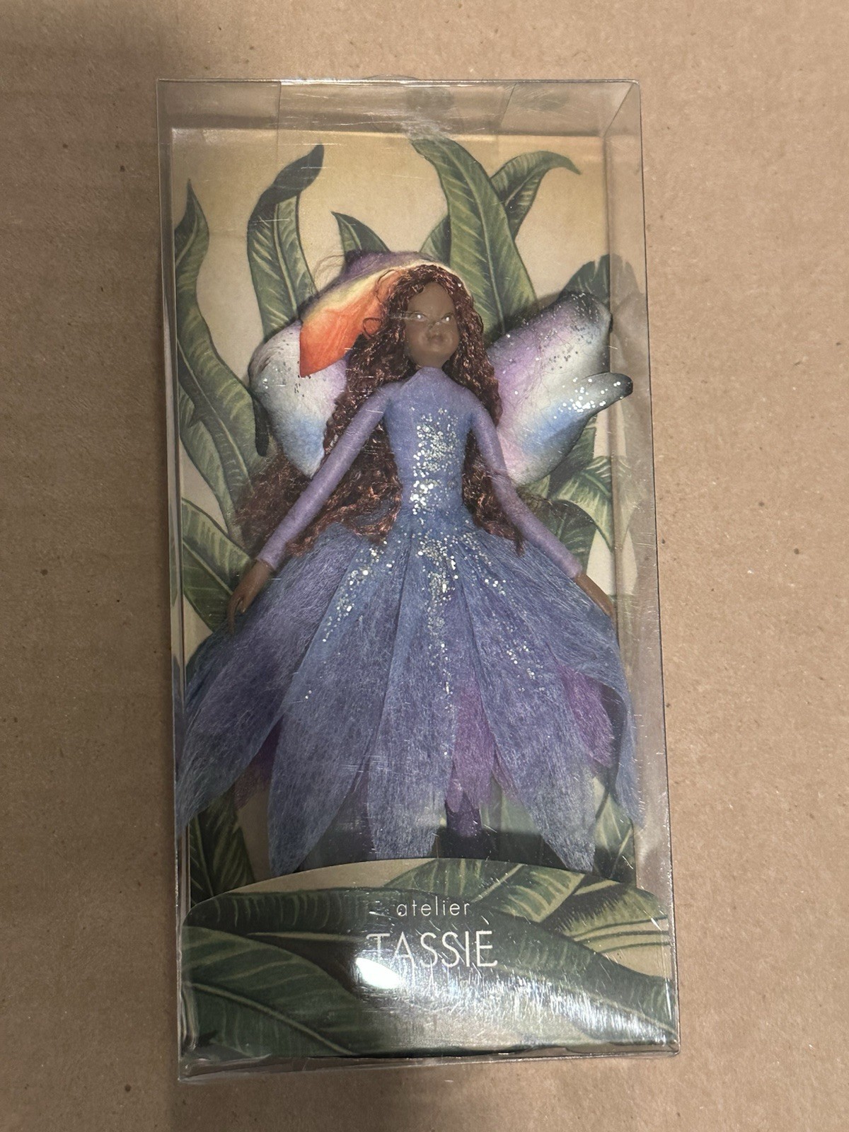 Tassie Black Fairy, 4” Handmade Fairy From Thailand. #BF1702