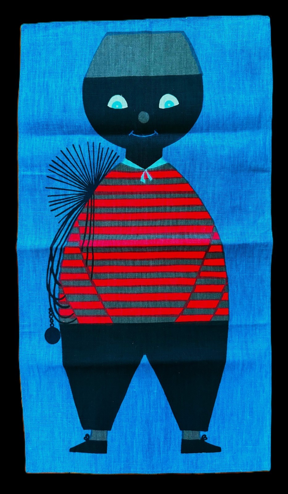 MWT Circa 60s Swedish Tea Towel Wall Art ALMEDAHLS Chimney Sweep EXC