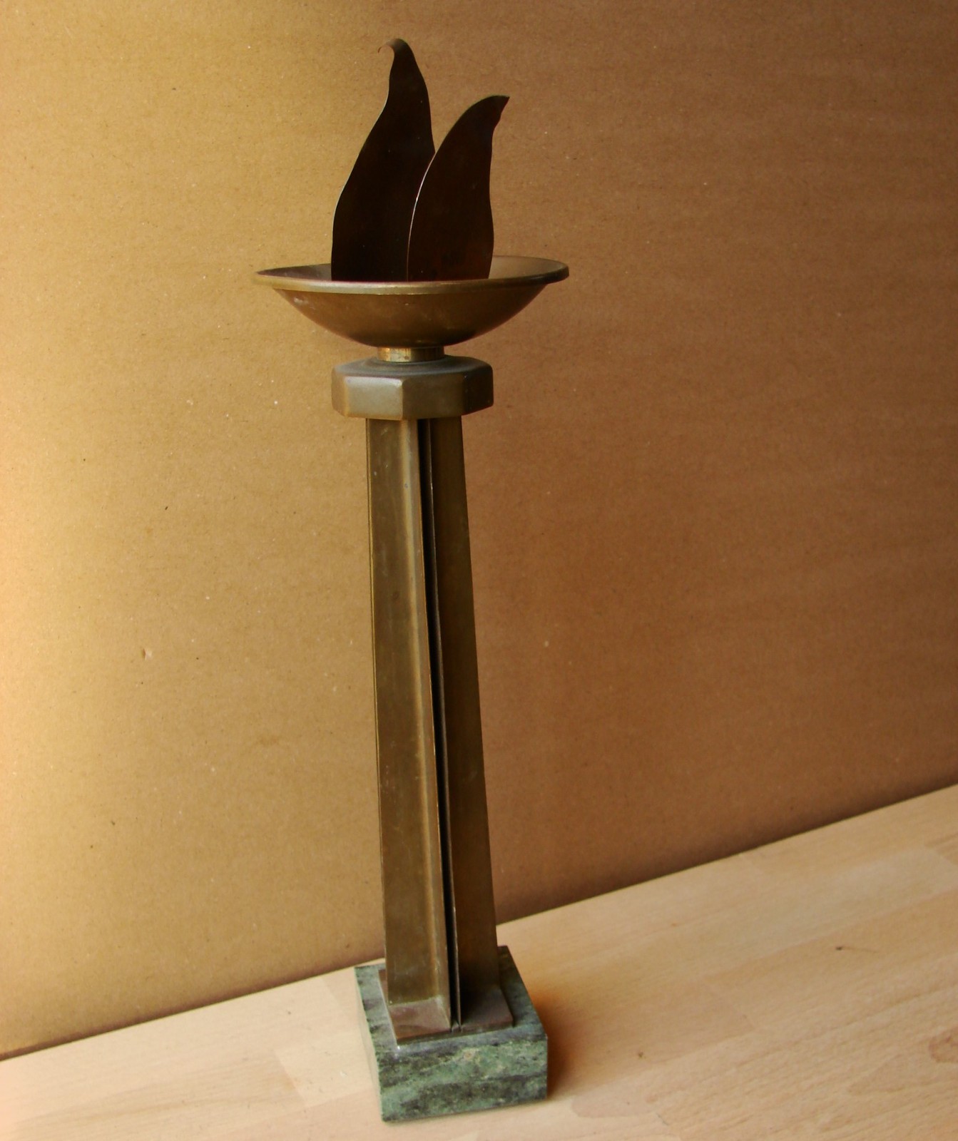 Ukraine Soviet USSR Bronze stone torch Olympics 1980