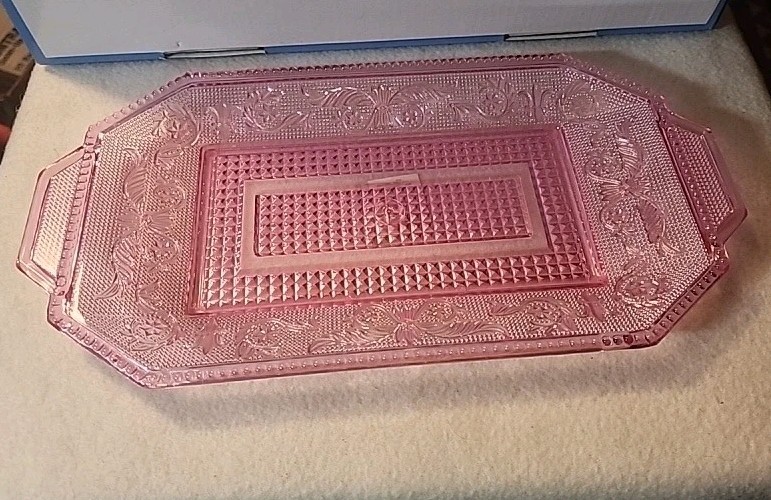 NOS Vtg Pink Pretty Hard Plastic Multipurpose 11 1/2 x 6