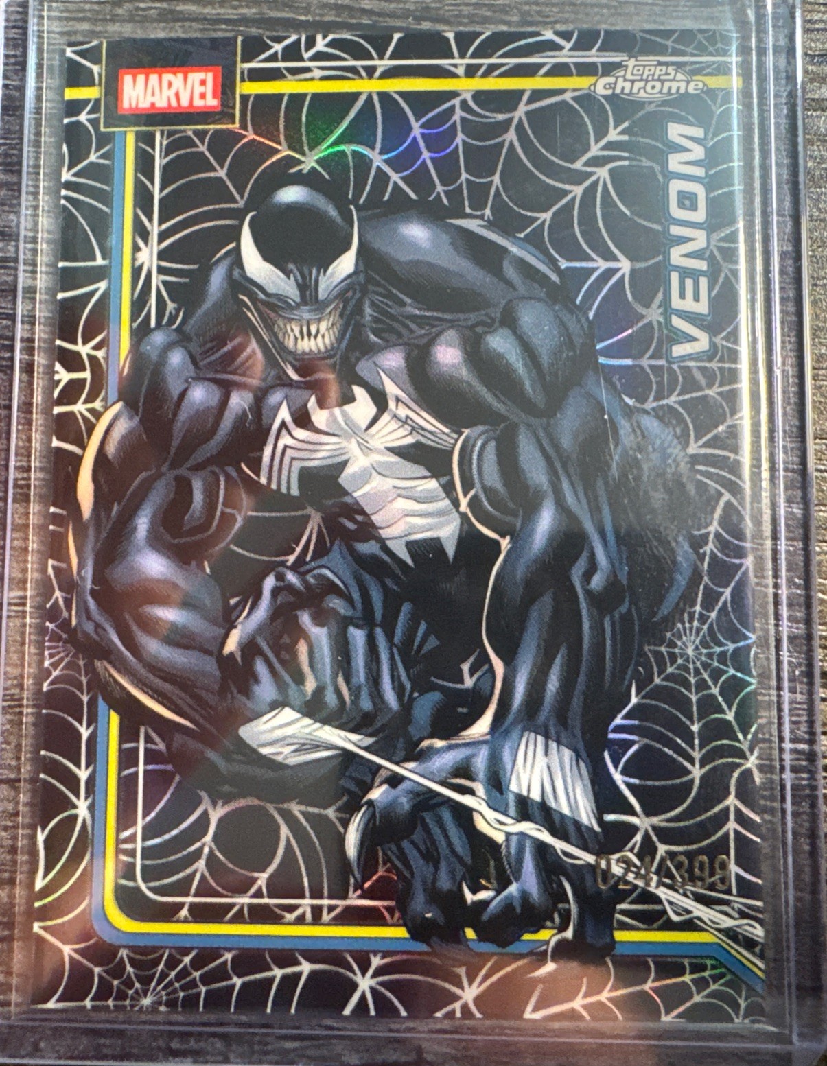 2026 Topps Chrome Marvel Comics #187 Venom Spider Web Refractor #’d 399 2026 Topps Chrome Marvel Comics #187 Venom Spider Web Refractor #’d 399