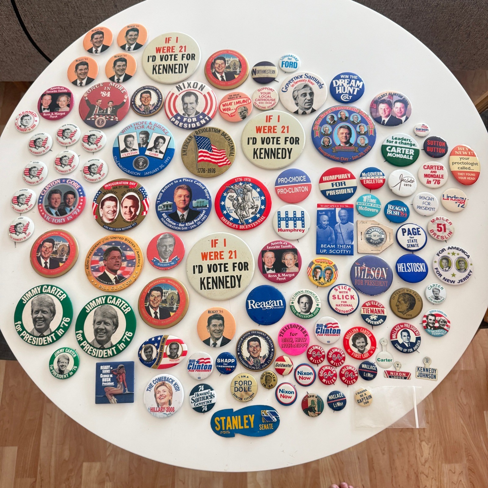 Vintage Political Campaign Button Lot Kennedy Nixon Reagan Carter Clinton 80+pc Vintage Political Campaign Button Lot Kennedy Nixon Reagan Carter Clinton 80+pc