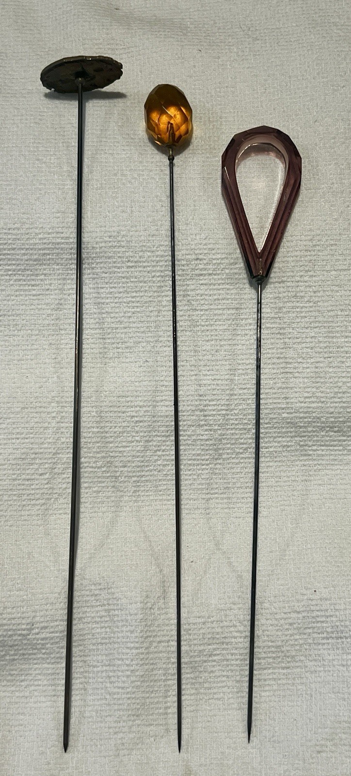 Three Antique Hat Pins