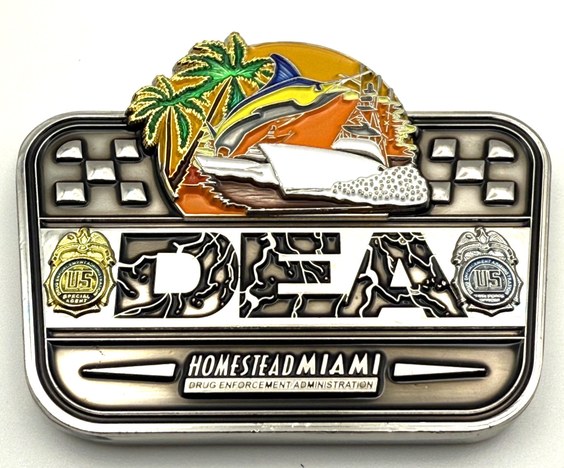 G73 DEA HOMESTEAD MIAMI FLORIDA State Narcotics Drugs Police CHALLENGE COIN